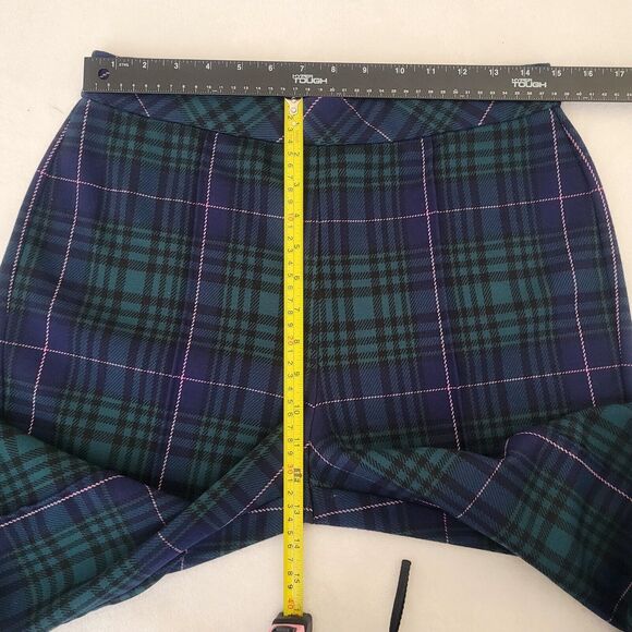 NWT SZ M Vineyard Vines Green Blackwatch Pink Pop Crop Flare Ponte Stretch Pants - Picture 6 of 10